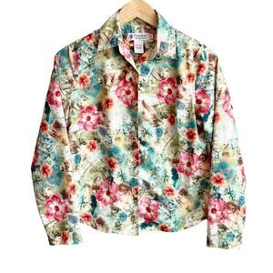 Coolibar Tropical Floral Button front shirt XS